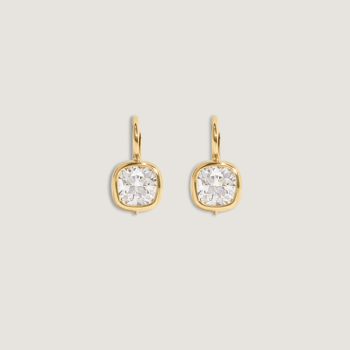 Harper 2ctw Cushion Cut Drop Earrings