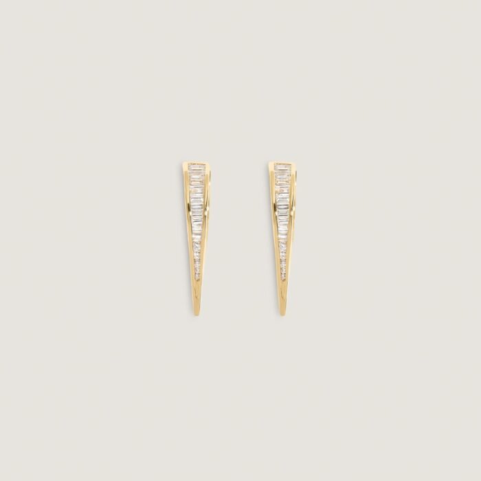 Viola Baguette Diamond Drop Earrings